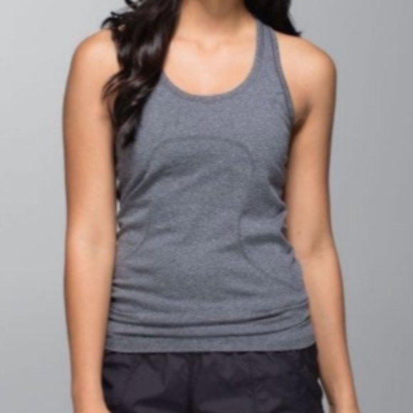 Heather Gray Lululemon Swiftly Tech Racerback Tank size 4 - Picture 1 of 5